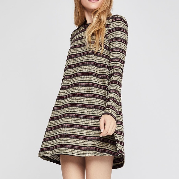 BCBGeneration Dresses & Skirts - NWT BCBGeneration Metallic A Line Ribbed Dress